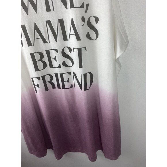 Torrid Classic Fit Graphic Print Wine Friend Tank Top Dip Dye Mauve Sz 4X 4 NWT - Picture 6 of 9